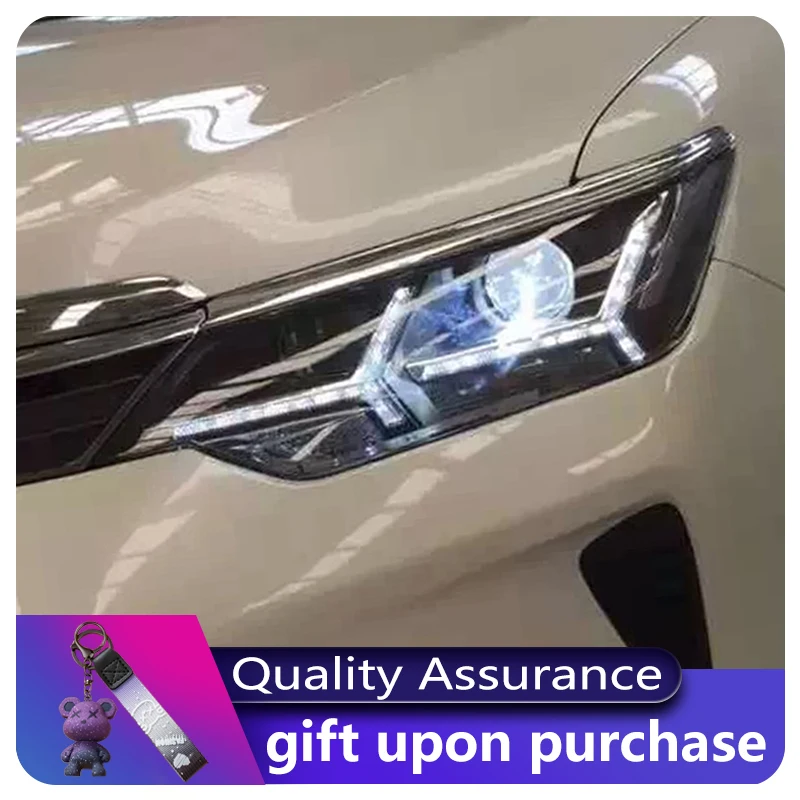 Car Lamps For Toyota Camry 2015-2017 Front Lights LED Dynamic DRL Fish Bone Headlight HID Projector Lens Auto Tool Accessories