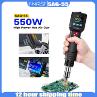 FNIRSI SAG-55 550W Hot Air Gun, Welding Repair Tool, BGA Repair With Bracket, LCD Digital Hair Dryer, Welding Hot Air Gun