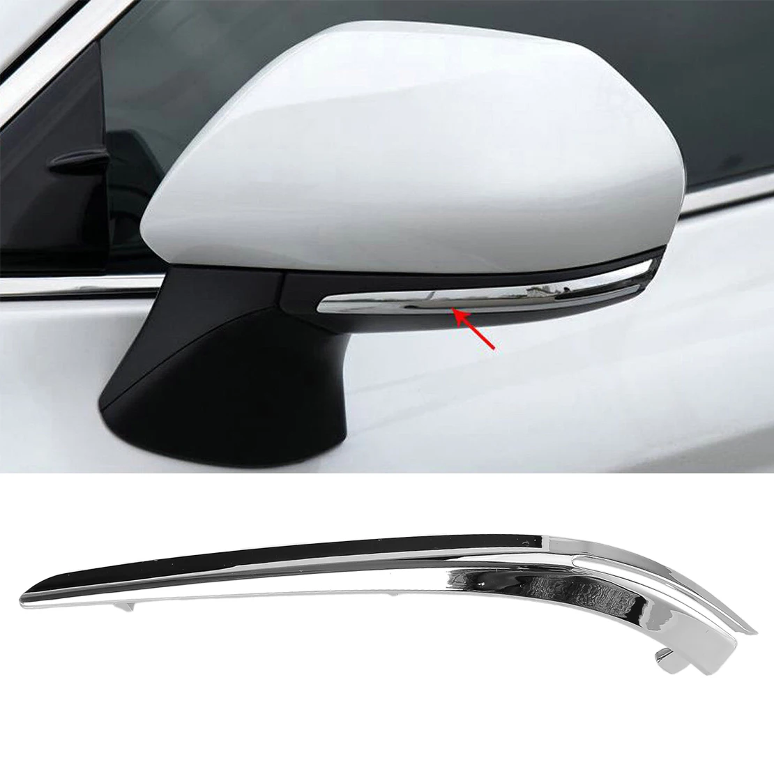 Nieuwe Linkerkant Achteruitkijkspiegel Cover Protector Molding Streep Trim Fit Voor Toyota Camry 2019 2020 2021 2022 2023