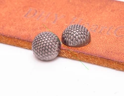 50Pcs Antique Silver Flower Nails Rivet Hit Nails Studs Rivets Punk Rivet Shoes Bag Belt Leather Craft Belt Hardware Rivetback