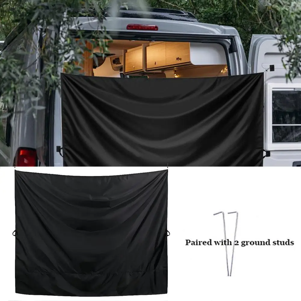 

Blackout Car Curtain Camper Van Barn Door Privacy Curtains Cover Outdoor Shower Curtain Cloth With Hooks Sun Visor Cover Shade
