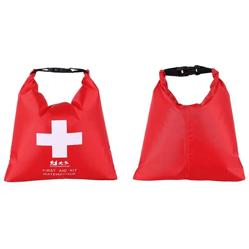 1.2L Outdoor Waterproof Trekking Rafting First Aid Bag Emergency Kit for Travel Camping Red Kayaking Canoeing First Aid Dry Bag