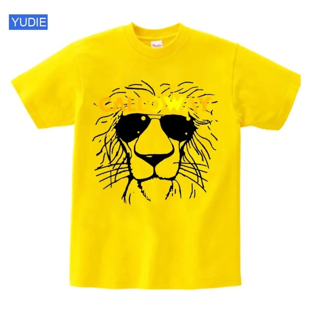 Calloway Lion Face Shirt Lion Rockstar Face T-shirt Cool Lion Head Shirt Kids Summer T Shirt Boys Girls Children Teen Boys Shirt