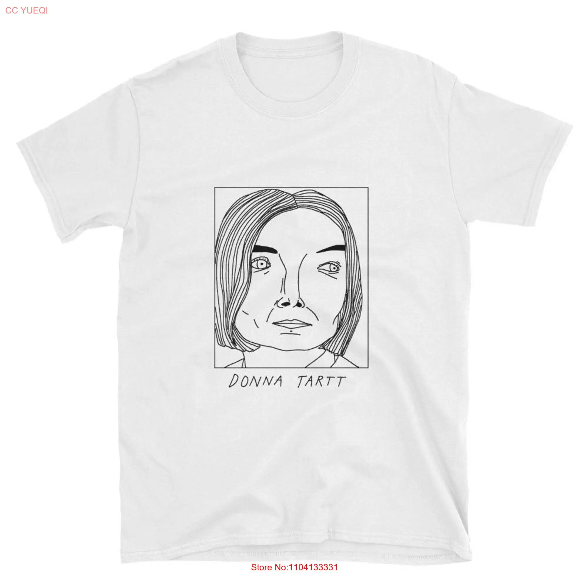 Badly Drawn Authors Donna Tartt T Shirt FREE Worldwide Delivery long or short sleeves