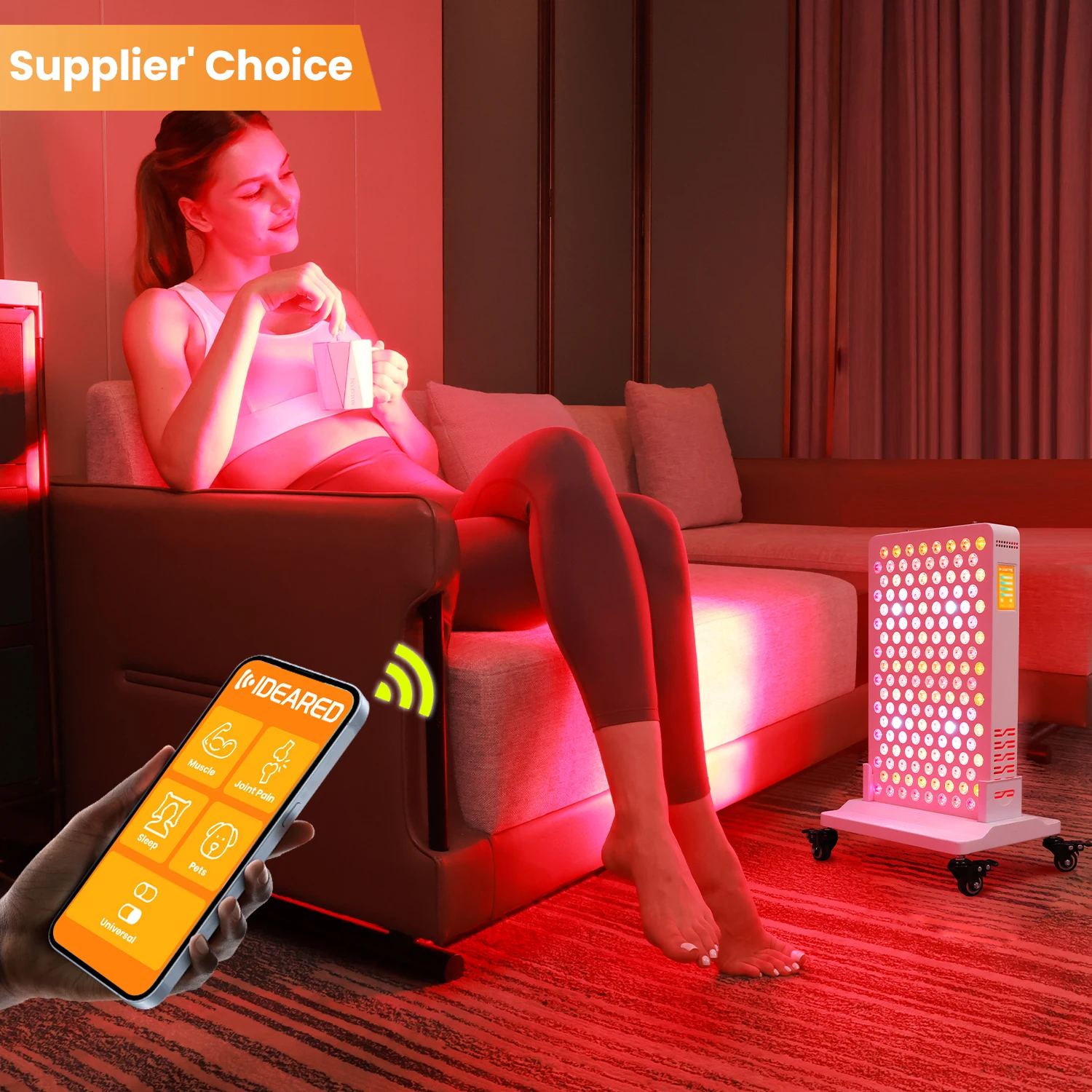 RLPRO200MAX 9 espectros 480/590/630/660/670/810/830/850/1060nm Terapia de luz roja Terapia de luz roja Panel de luz roja