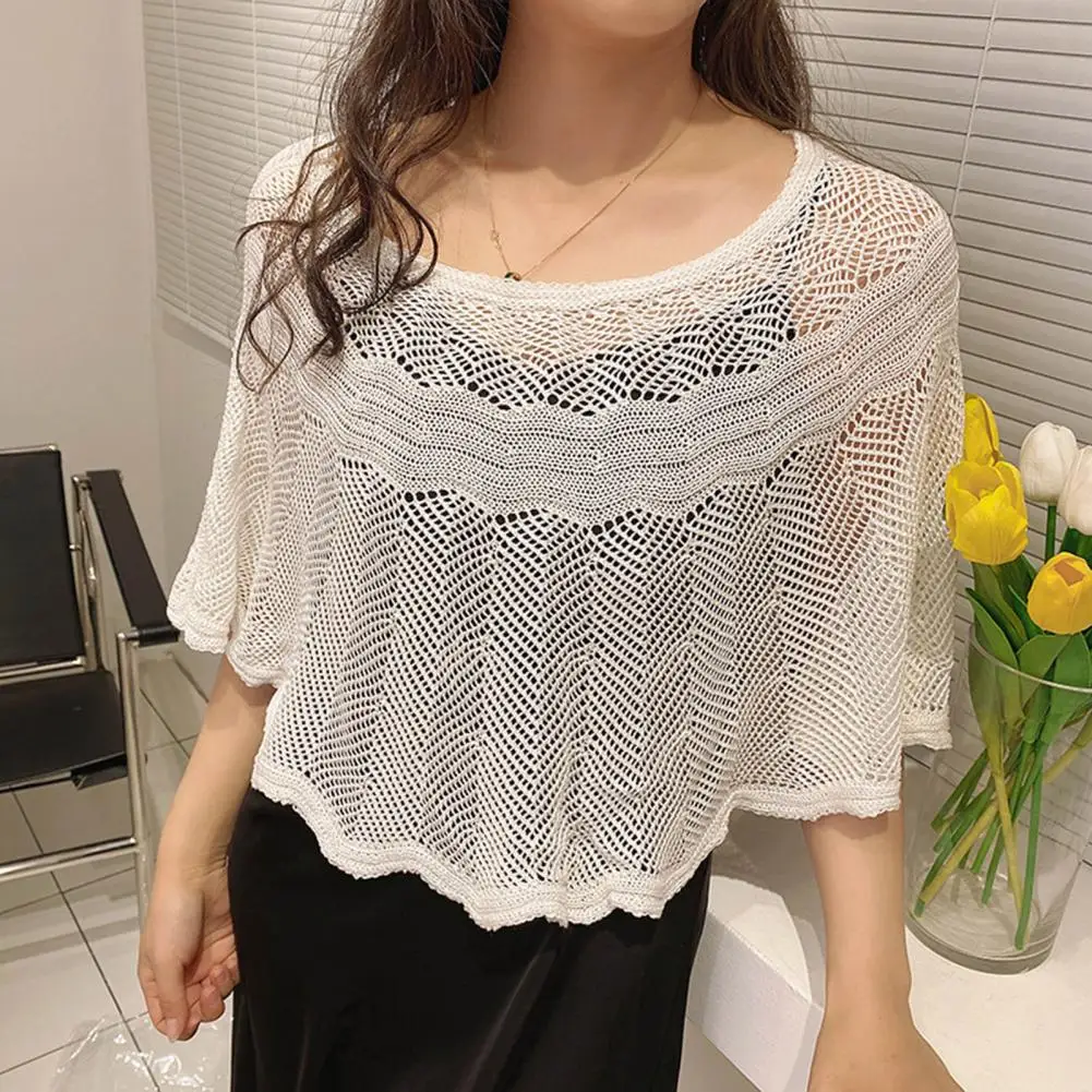 False Collar Scarf  Simple Korean Style Anti Sun Shawl  Ladies Small Shawl Neck Protection Pullover Knit Blouse Женская Шаль