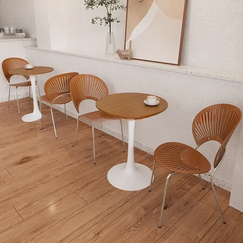 

Nordic solid wood theme restaurant cafe shell chair