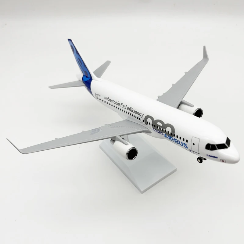 30cm 1/240 Scale Prototype A320 Resin Diecast Airplane Model Kit with Stand For Aviation Souvenir Gift or Home Decoration