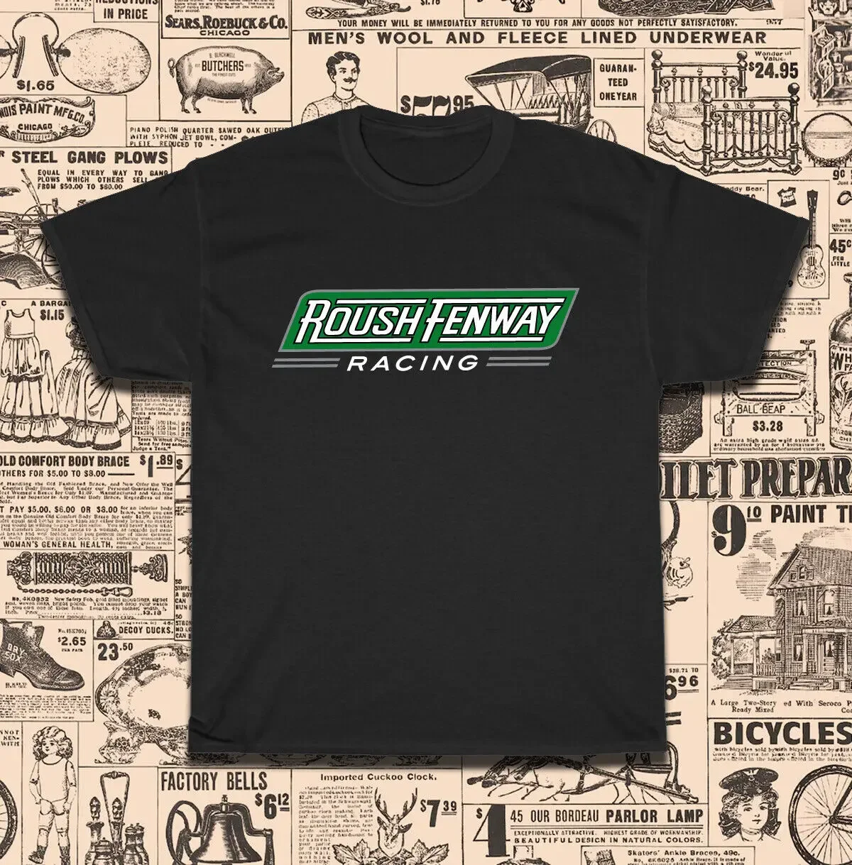 New Roush Fenway Racing Logo Men's T-Shirt American Size S-5Xl T-Shirt