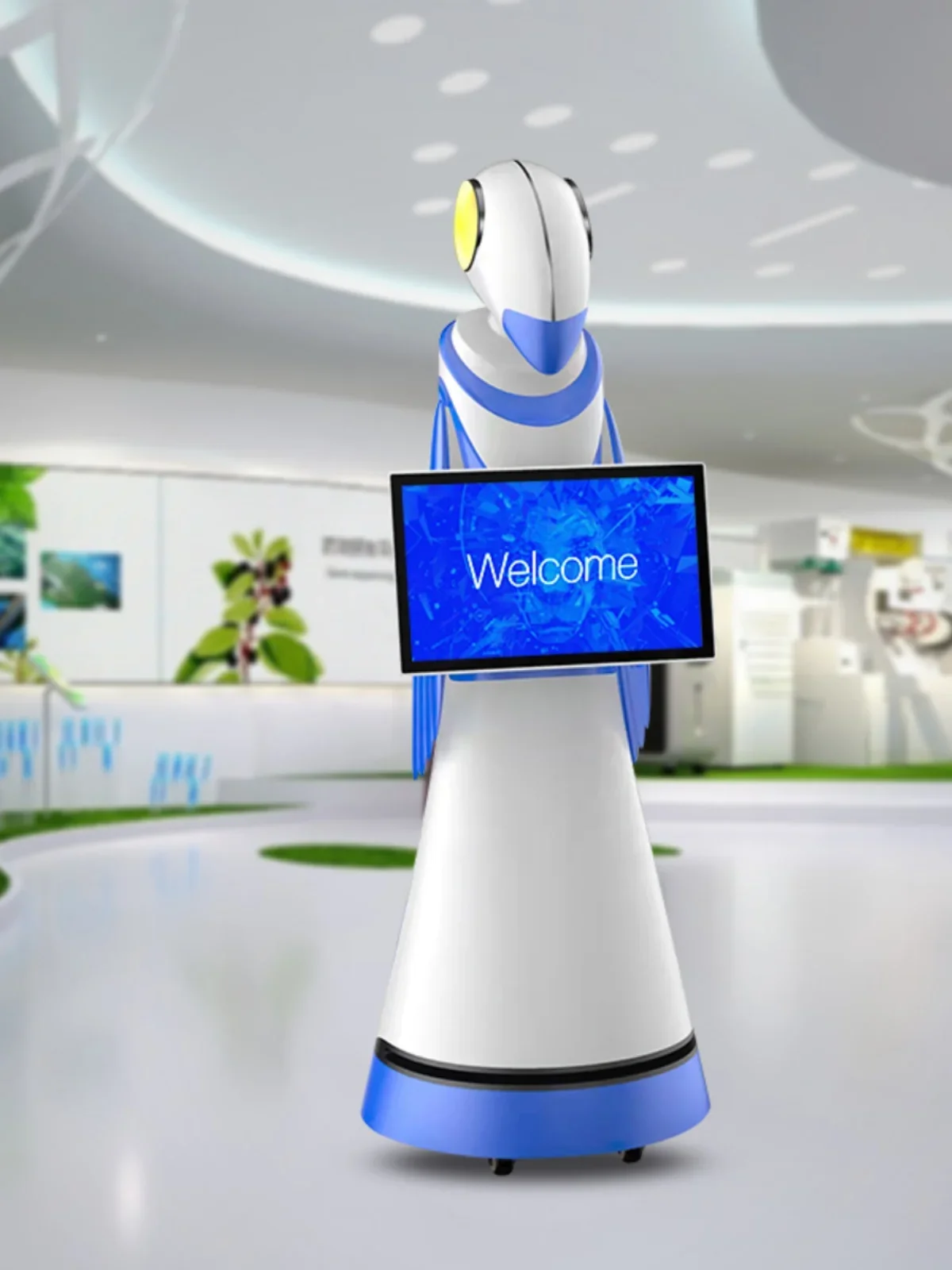 AI artificial bionic intelligent robot exhibition hall equipment hospital voice welcome navigation reception service robot