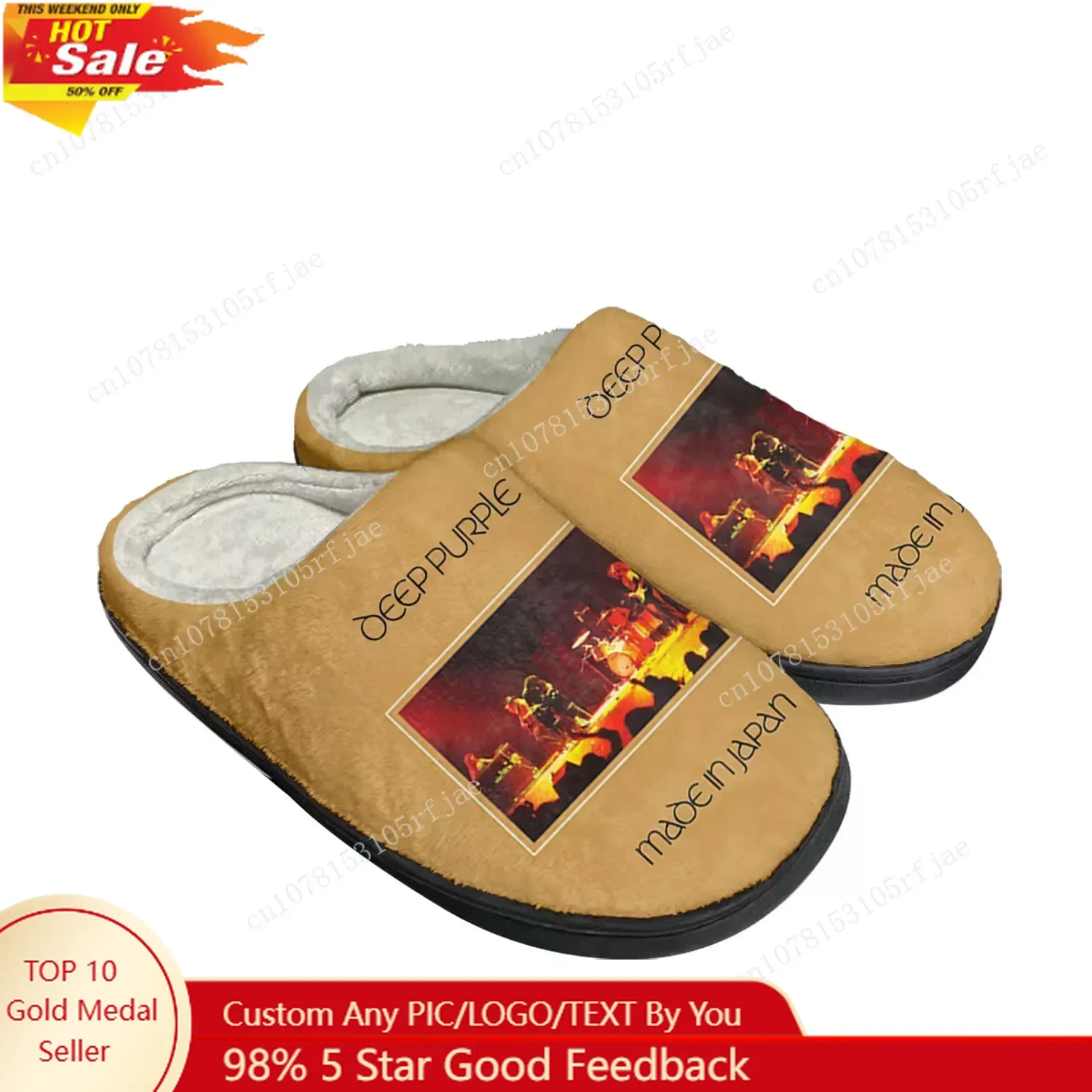 

Deep Purple Heavy Metal Rock Band Home Cotton Custom Slippers Mens Womens Sandals Plush Bedroom Keep Warm Shoe Thermal Slipper