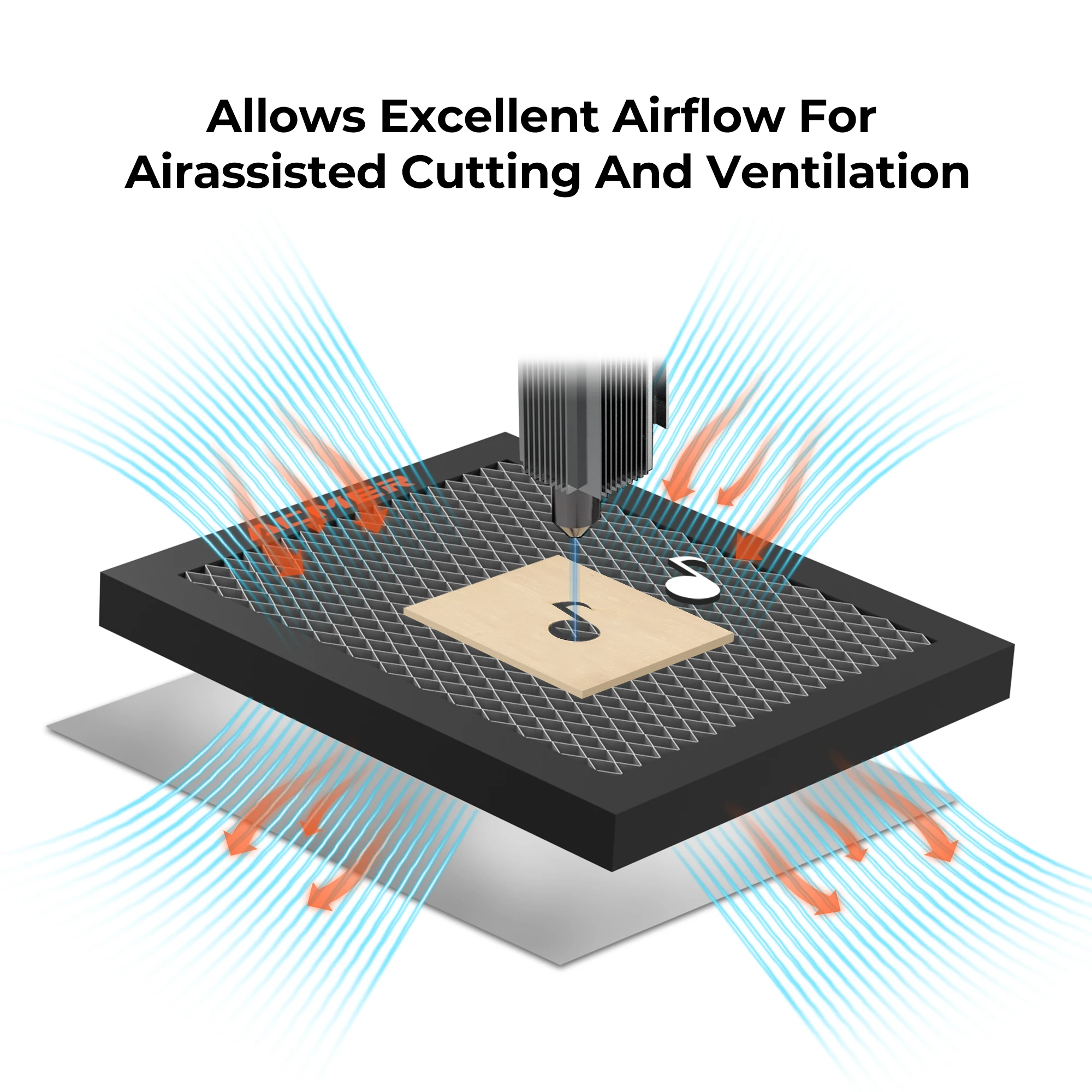 ACMER E10 Laser Honeycomb Bed Universal For CO2 Or Diode Laser Engraving Cutting Machine Accessory Laser Honeycomb Working Table
