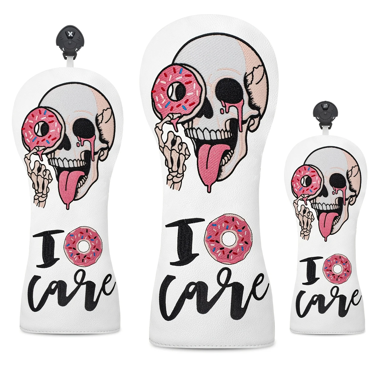 Skull And Donut Golf Club Cover with 