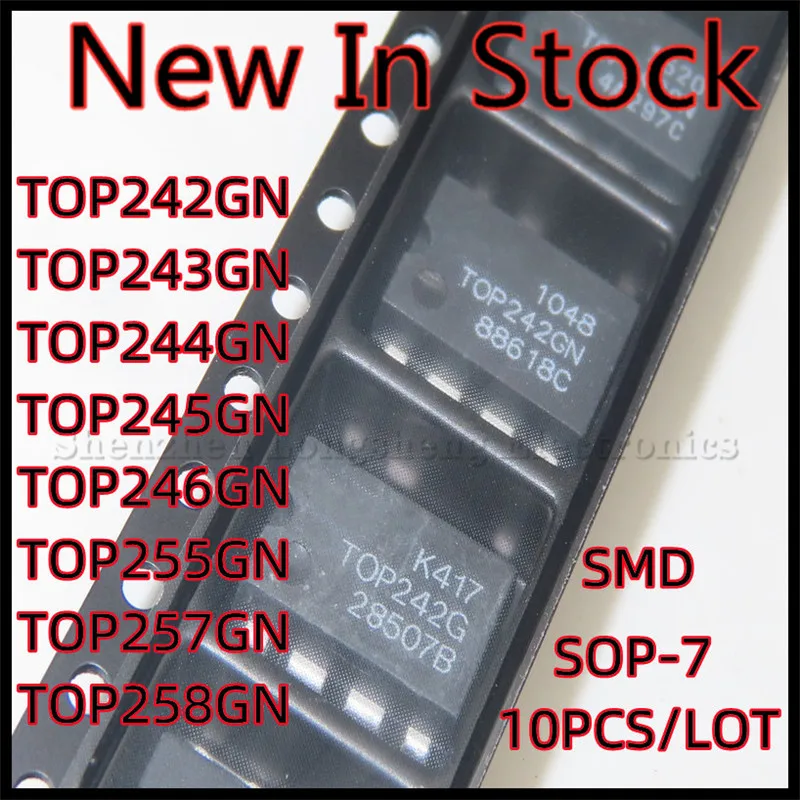 

10PCS/LOT TOP242GN TOP243GN TOP244GN TOP245GN TOP246GN TOP255GN TOP257GN TOP258GN SOP-7 SMD Power management chip New In Stock