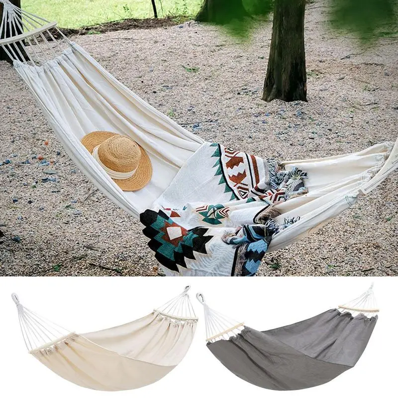 Camping Hammock 1-2 People Travel Beach Portable Rest Hanging Bed Chair Furniture Home Garden Pool Swing Outdoor Hammock