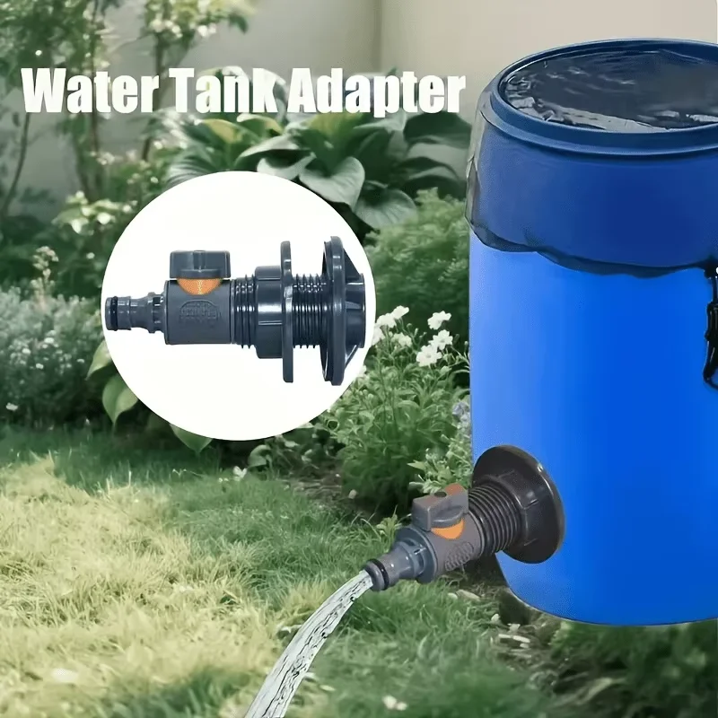 1pcs 3/4" Quick Connect Water Tank Valve with On/Off Switch, Straight Nipple Quick Connector Fittings for Hose & Irrigation