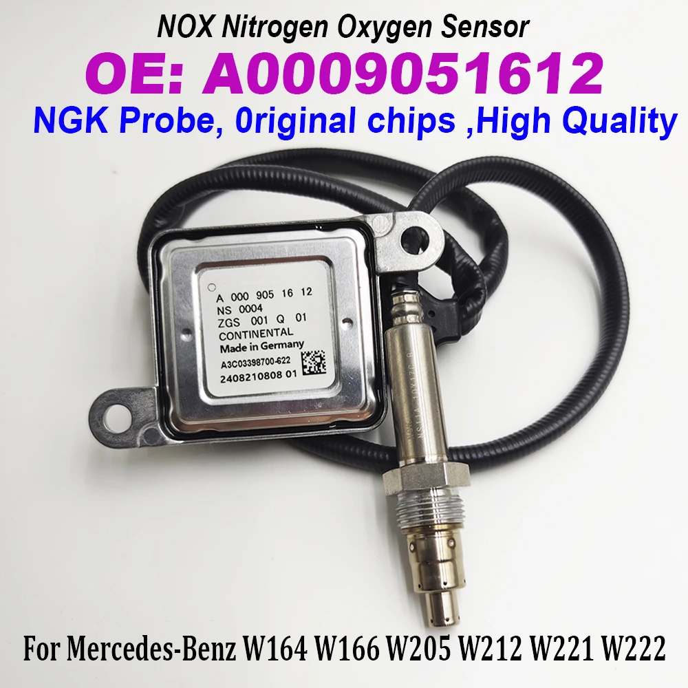 A0009051612 0009051612 NOx Sensor Nitrogen Oxygen Sensor High Quality Chip For NGK Probe For Mercedes-Benz W221 A3C03398700-622