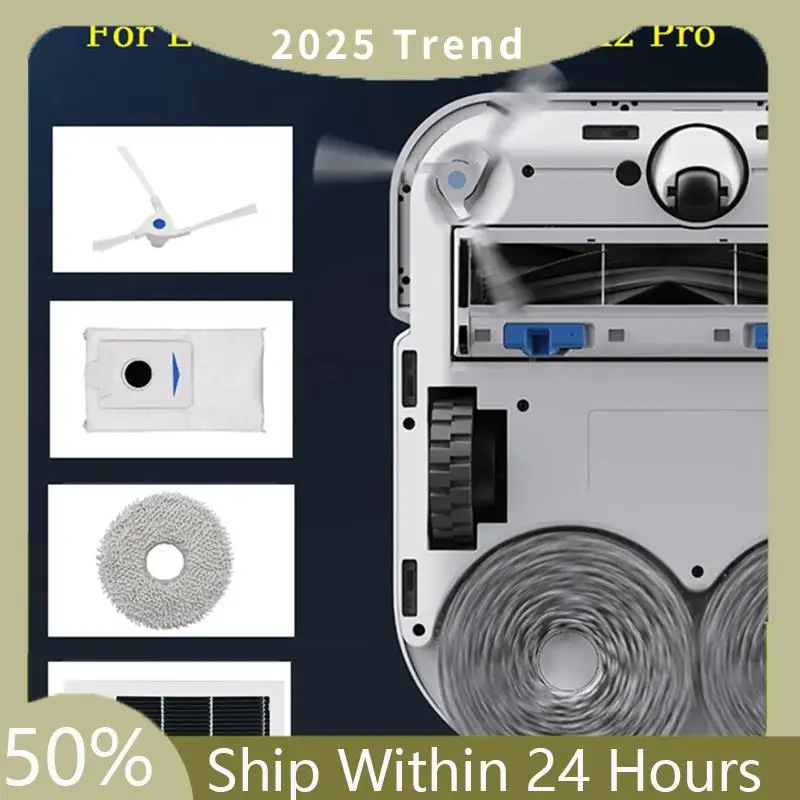Zestaw części do odkurzaczy robotów Ecovacs Debot X2 / X2 Pro / X2 Omni Główna szczotka boczna Filtr Hepa Ściereczki do mopa Worek na kurz