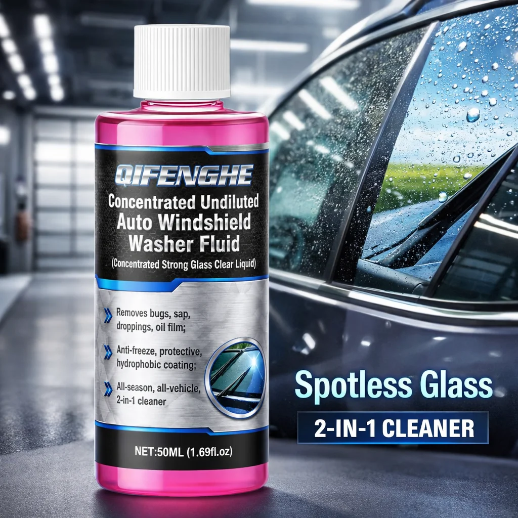 50ml Concentrated Windshield Washer Fluid Car Glass Oil Film Remover Anti-freeze 2-in-1 Cleaner