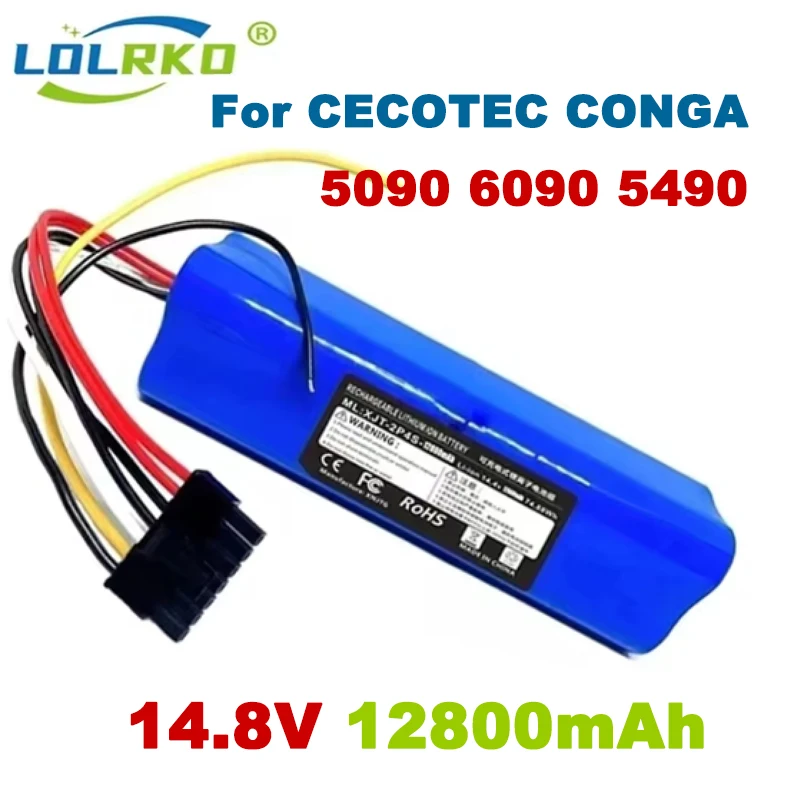 New 14.8V 12800mAh 100% CECOTEC CONGA 5090 6090 5490 Mopping Robot Battery Pack Netease Intelligent Manufacturing NIT Model