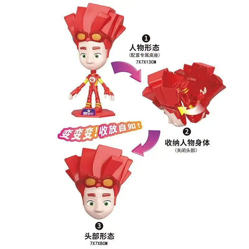 Spot New Deformable Genuine Screws Family Cartoon Fire God Brother Doll Luo Xiaonuo Doll Luo Xiao Xi Toy Ornament Birthday Gifts