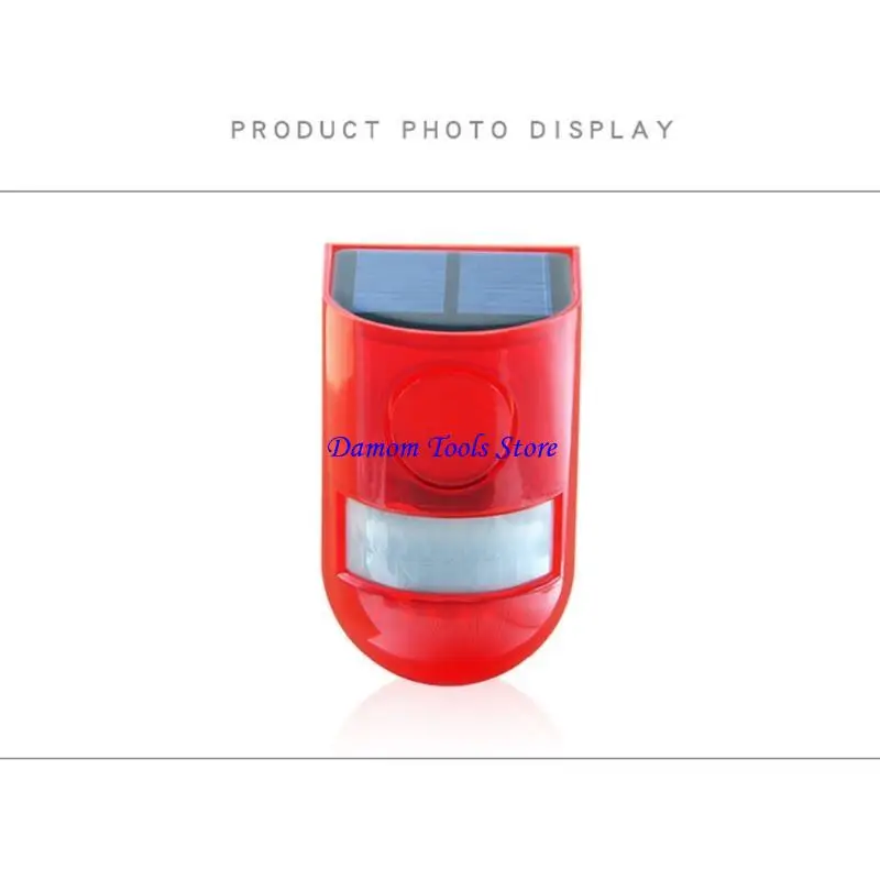 

57BE Solar Warning Light Remote Control Alarm Human Body Induction Light Anti-wild