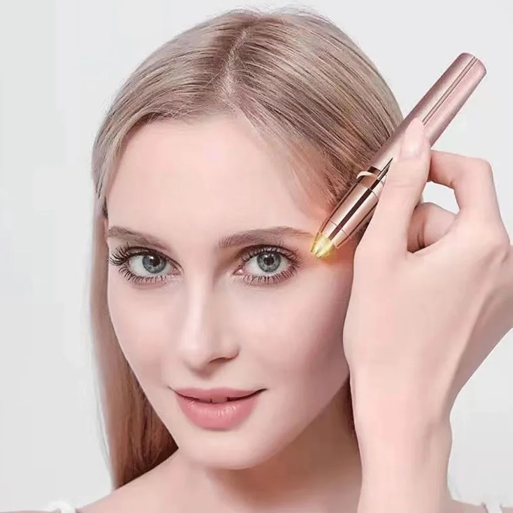 Electric Eyebrow Trimmer Security Hair Removal Eye Brow Epilator USB Charger Mini Shaper Shaver Hair Removal Painless Beauty