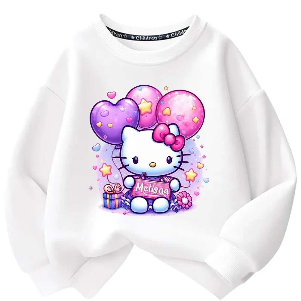 

New Hello Kitty cartoon nIron On Heat Transfer Stickers For Clothes DTF Pinted Vinyl Thermal Appliques Washable T-Shirt Decal