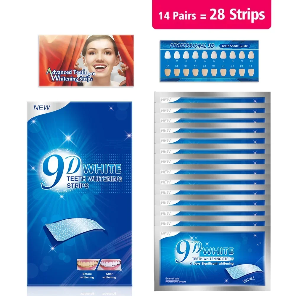 3D/5D/9D Whitening Teeth Whitening Strips Bristle Oral Hygiene Care Strip Dental Whitening Dentist Material Whiten
