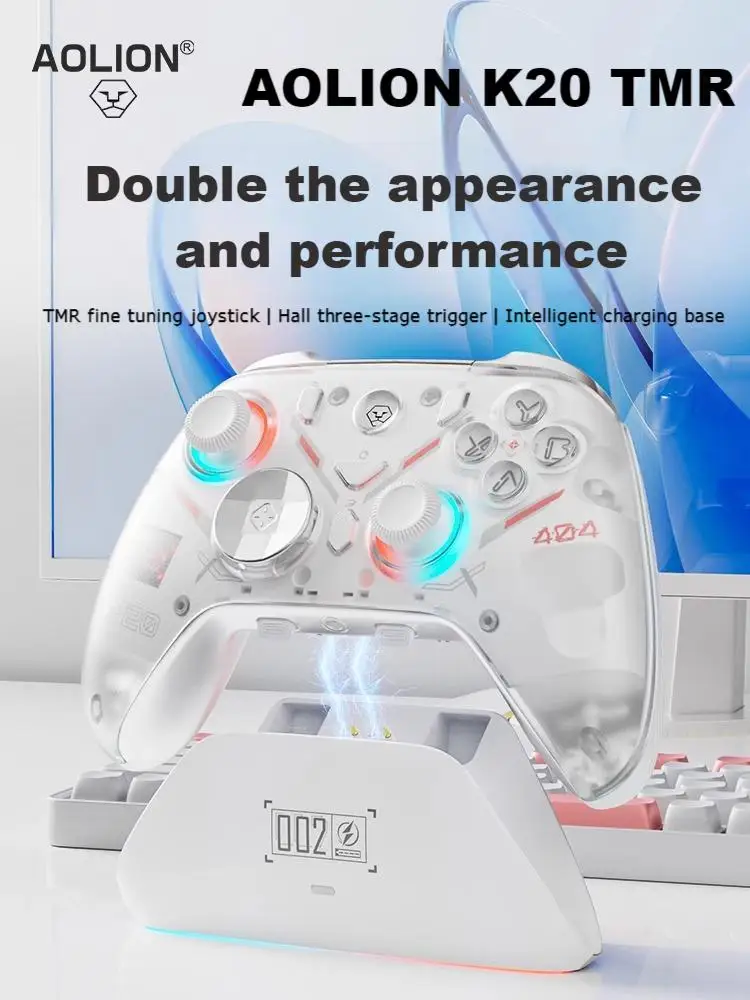 AOLION K20 TMR عصا التحكم أذرع التحكم في ألعاب الفيديو للتبديل 2/1Steam أندرويد iOS قاعة الهاتف تأثير عصا التحكم قاعدة شحن