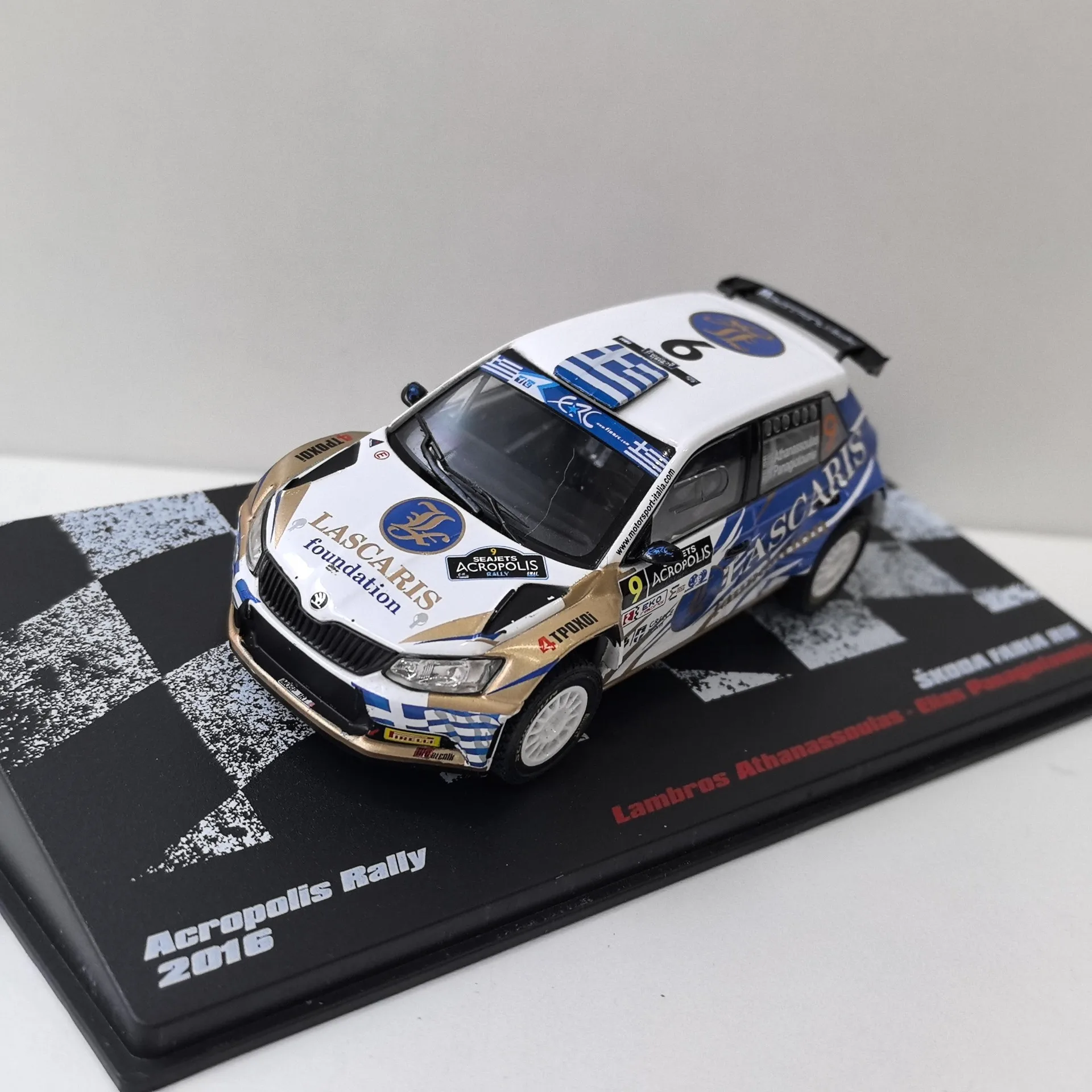 Flaws Diecast DEA 1/43 Scale SKODA FABIA R5 #6 2016 Skoda Racing Alloy Car Model Collectible Toy Gift Souvenir Display Ornament