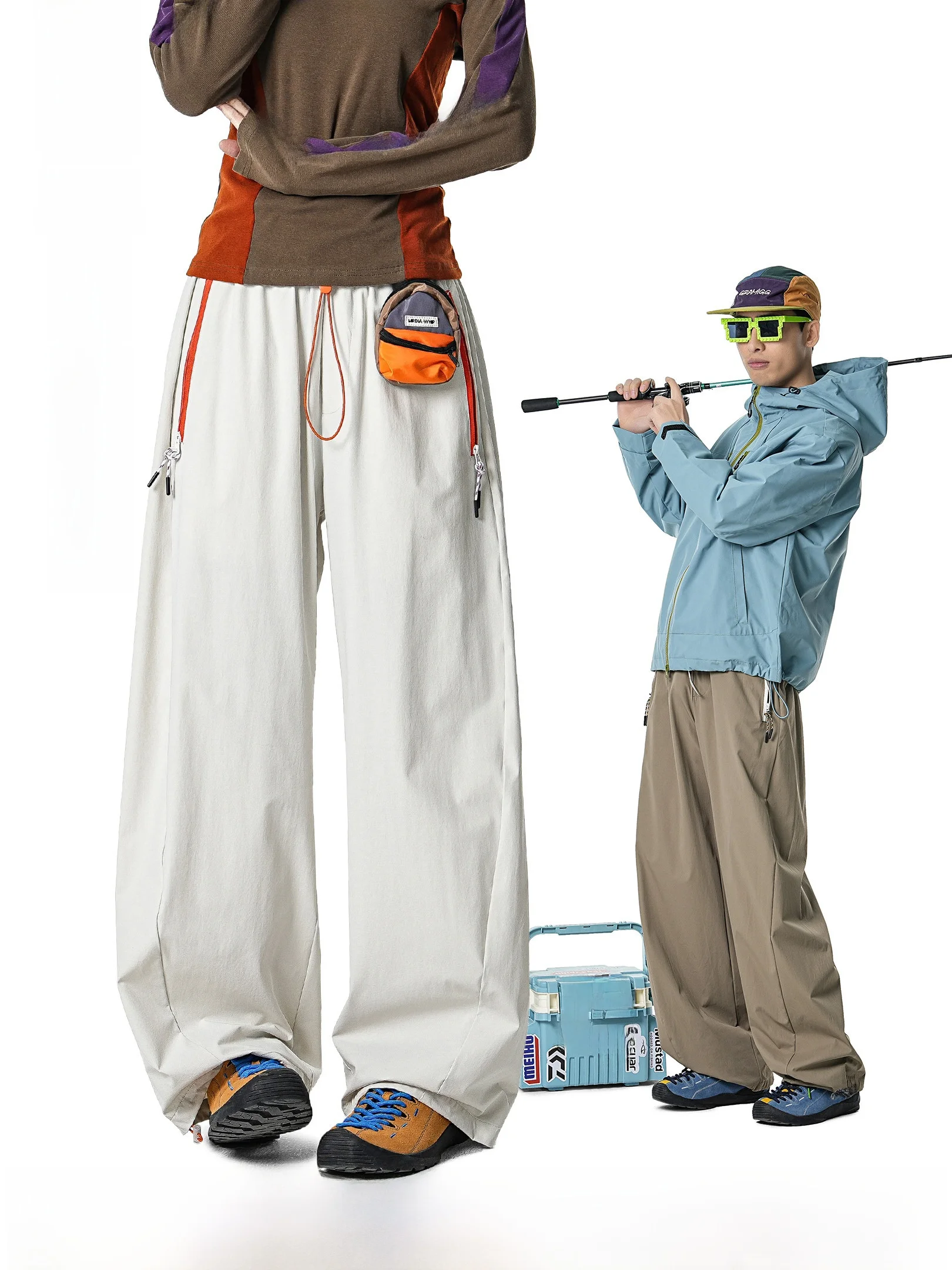 

Outdoor Waterproof Cool Feeling Wear Resistant Sports Pants Loose Straight Casual Pants Cam Hiking Mountain Climbing Pants