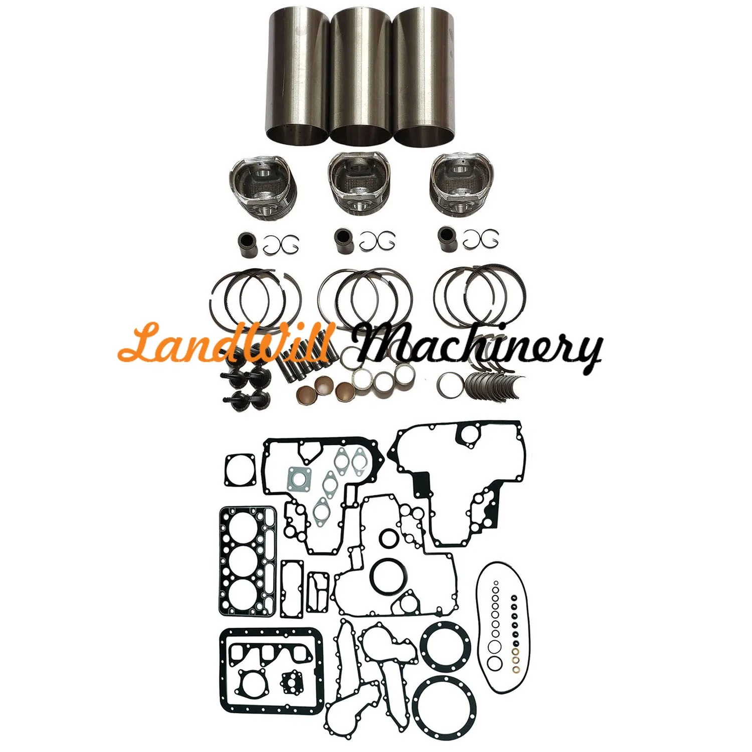 D1703 Engine Overhaul Rebuild Kit STD Fits Kubota L3300DT L3410DT L3300F L3300