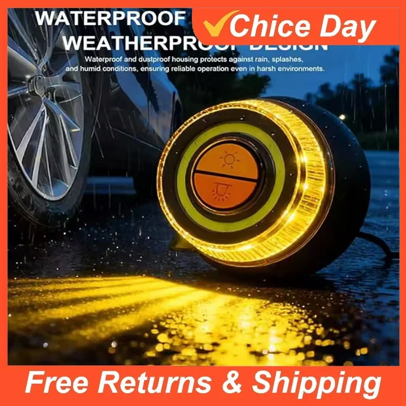 V16 Car Motorcycle Roof Warning Light - 360° LED Flash Magnetic Base IP54 Waterproof Single Piece Amagi