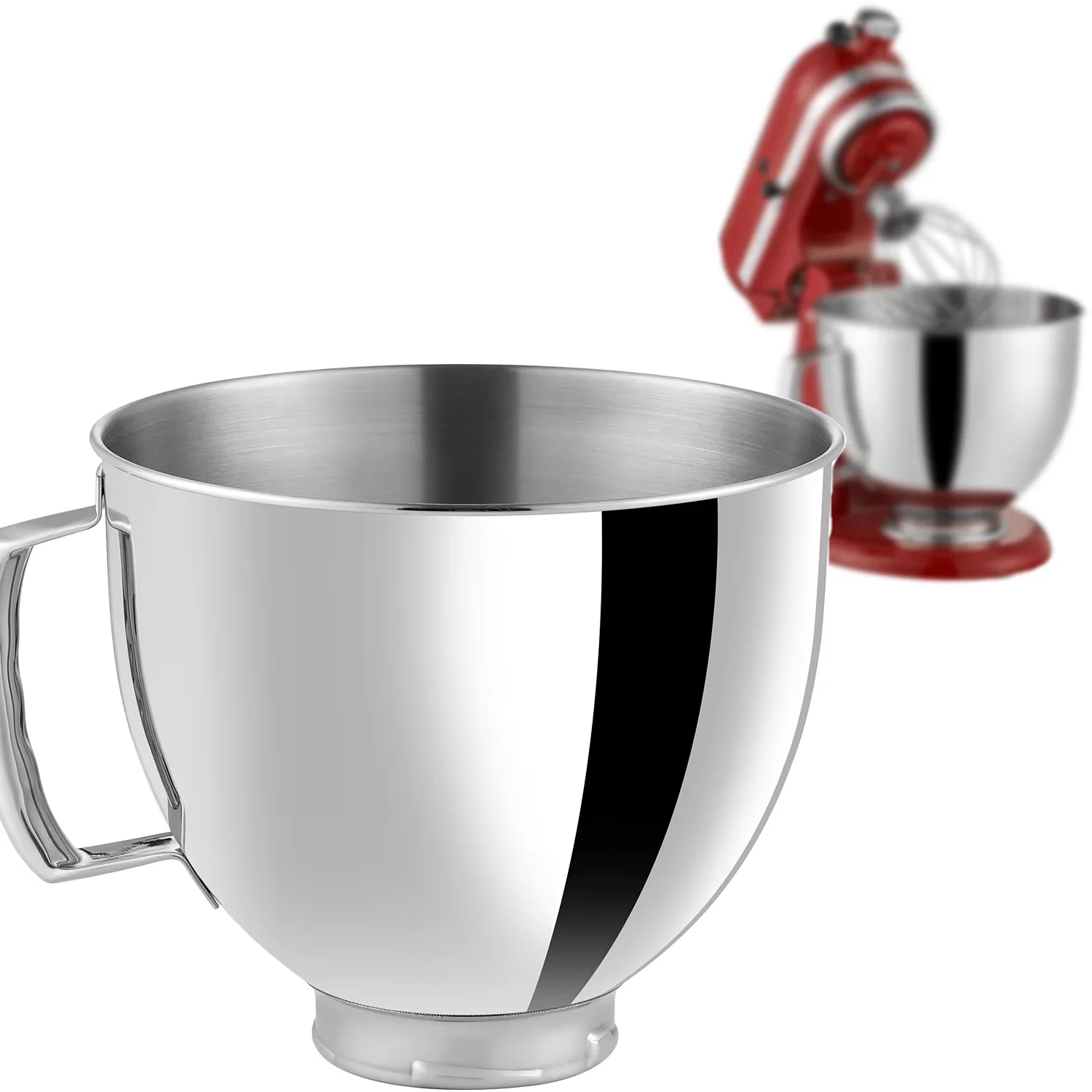 5 QT Stainless Steel Mixer Bowl Compatible for KITCHENAID TILT-HEAD STAND MIXERS 4.5-Quart (4.3 L) And 5-Quart (4.7 L)