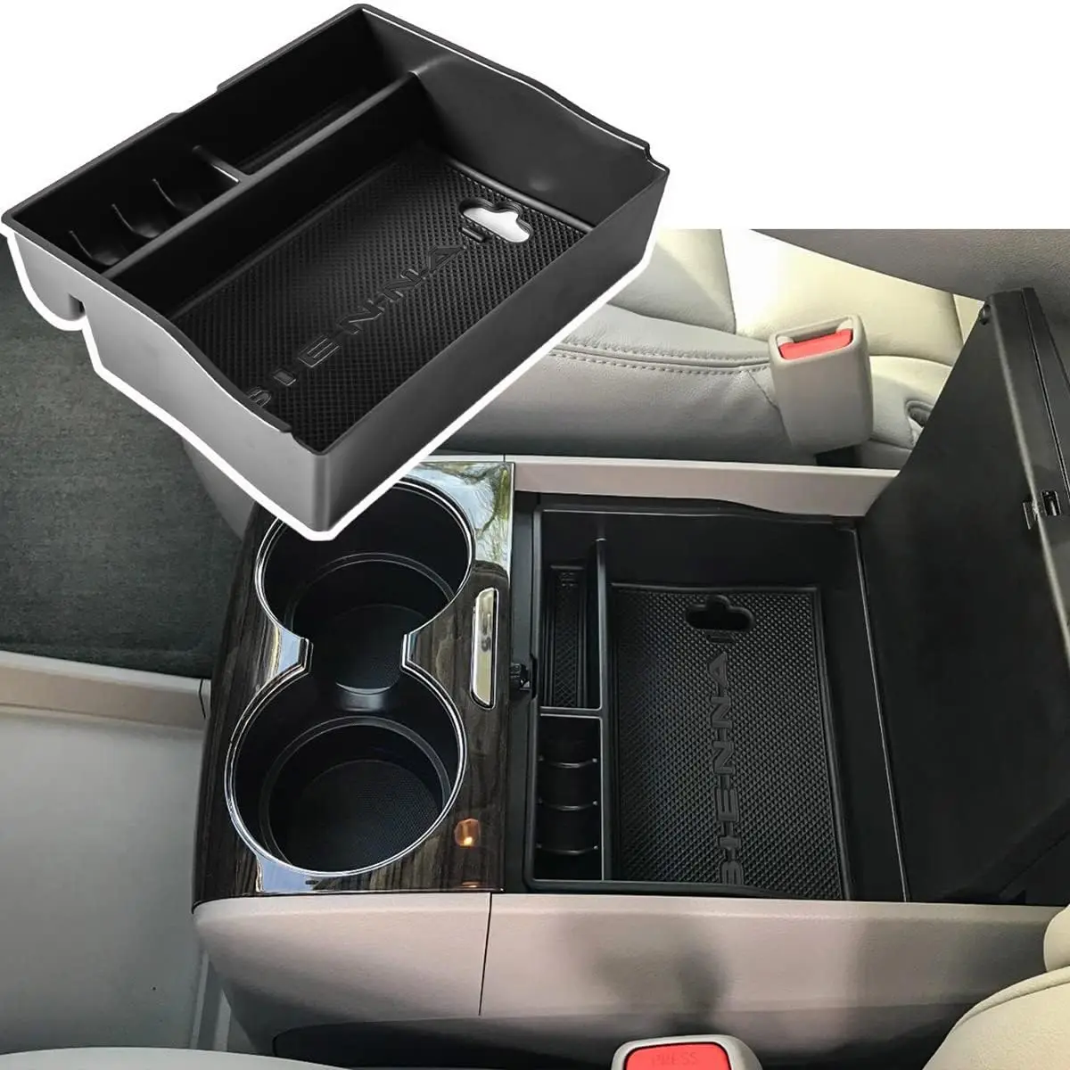 

Center Console Organizer Tray for Sienna Accessories 2011-2015 2016 2017 2018 2019 2020 Secondary Armrest Storage Box Dividers