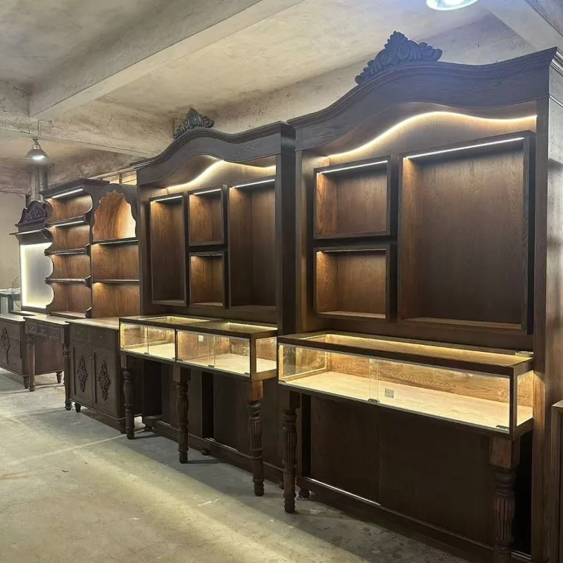 

Jewelry Display Cabinet Stainless Steel Jade Jewelry Diamond Glass Display