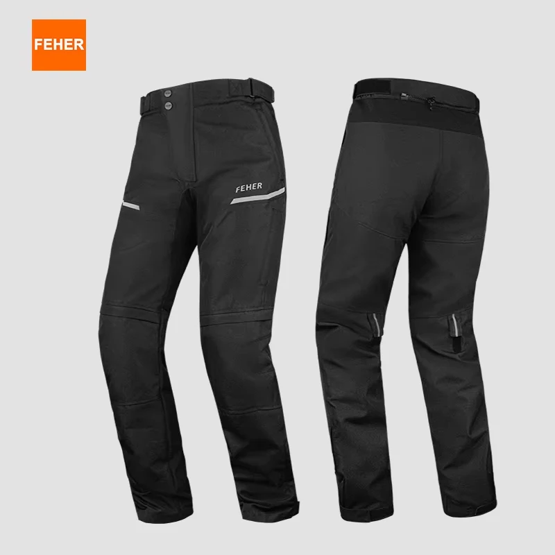 

FEHER всесезонные мотоциклетные брюки мужские 3-в-1 со съемной подкладкой, защита от падения, ветрозащитные и водонепроницаемые многофункциональные брюки для верховой езды