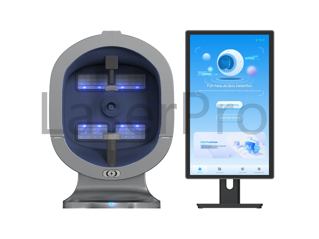 المهنية AI سحابة متصلة الجلد صورة محلل الوجه تحليل بشرة الوجه ذكي AI التشخيص جهاز تجميل للصالونات #3