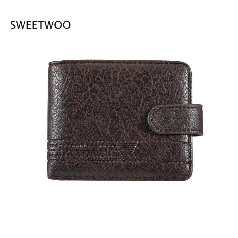 

Multi-Card Slots Short Leather Wallet, Slim Card Holder for Men, Perfect for Cash, Cards & Coins