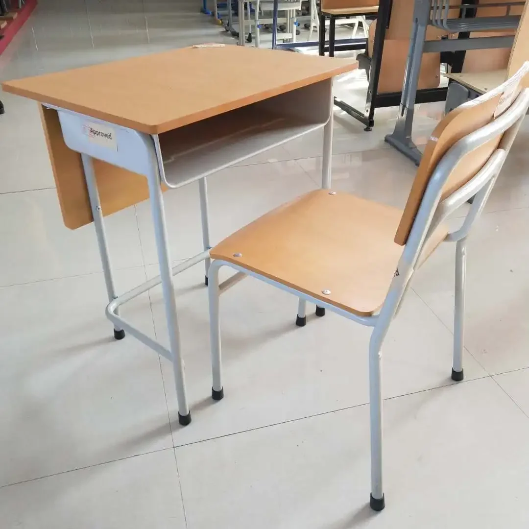 Wood Material  School Furniture Single Seat Price Best school furniture student desk and chair