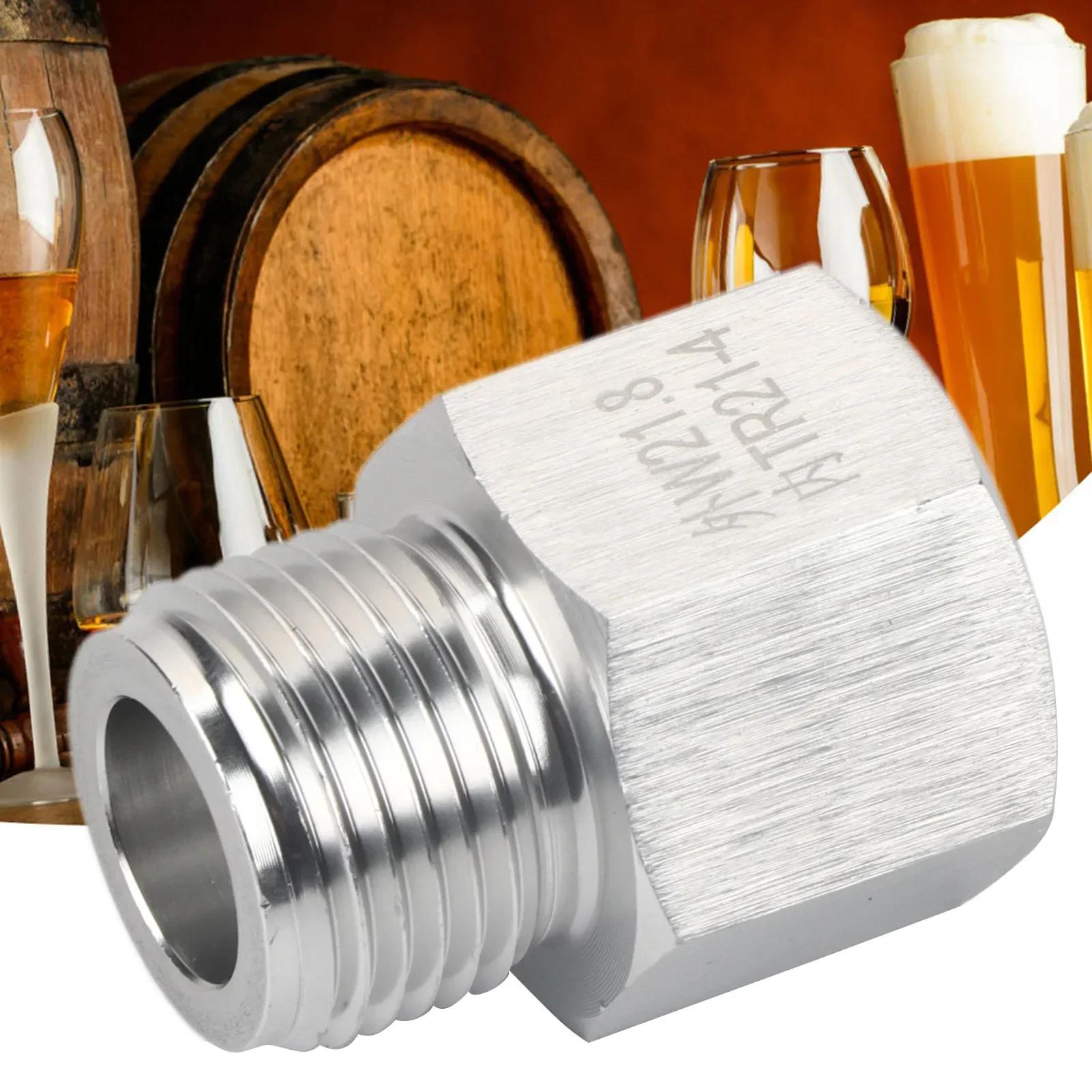 Household Soda Cylinder Adapter Homemade Beer Barrel Regulator W21.8 To TR21.4