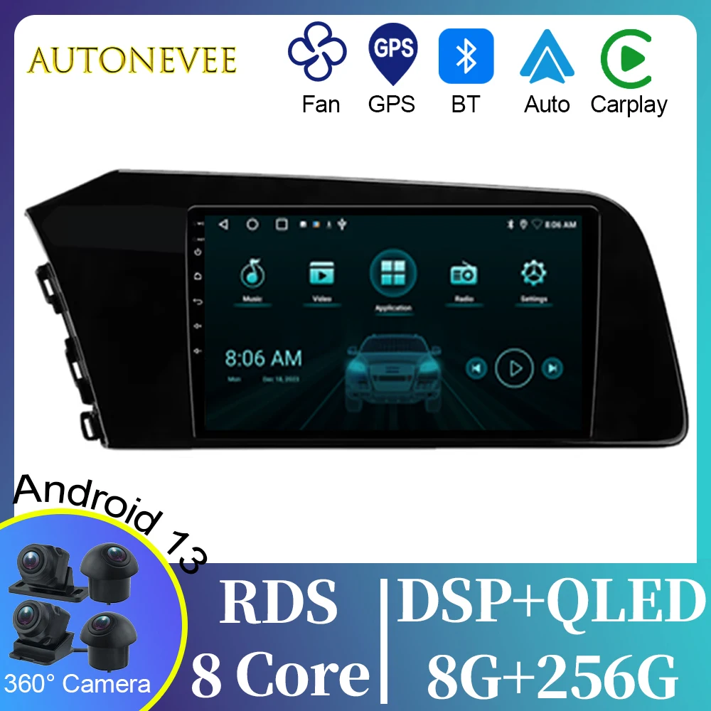 

WIFI Android Auto For Hyundai Elantra VII CN7 2020 - 2021 Car Radio Head Unit Multimedia Video Player GPS Navigation No 2din DVD