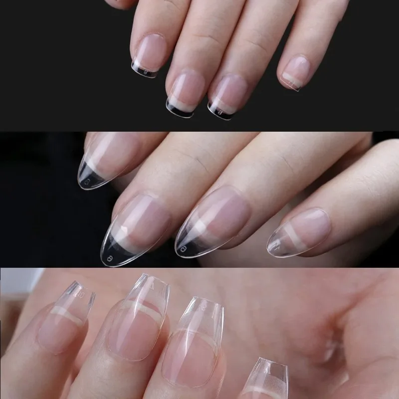 120 piezas uñas postizas almendra extra cortas de gel suave esculpidas, hechas a medida para lechos ungueales pequeños 2