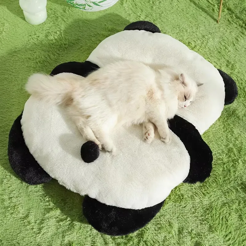 HOOPET Cats Sleeping Pad Thickened Autumn Winter Warm Panda Floor Mat Small Dog Puppy Universal Blanket Pad Pet Supplies