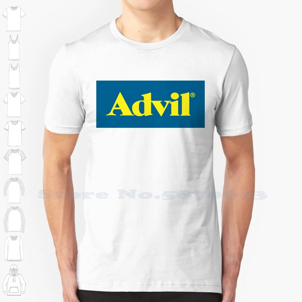 

Повседневная футболка с логотипом Advil, высококачественные футболки из 100% хлопка с графическим рисунком