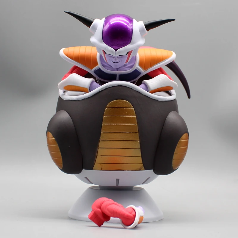 19cm Dragon Ball Gk Frieza Anime Figure Riding On A Baby Carriage Flight Vehicle ​Hand Swap Desktop Decoration Statue Model Toys