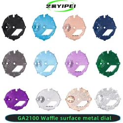 Watch accessories for G-Shock GA-2100 Mod parts waffle surface metal face dial copper watch surface GA2110 2100 Casioak 12 color