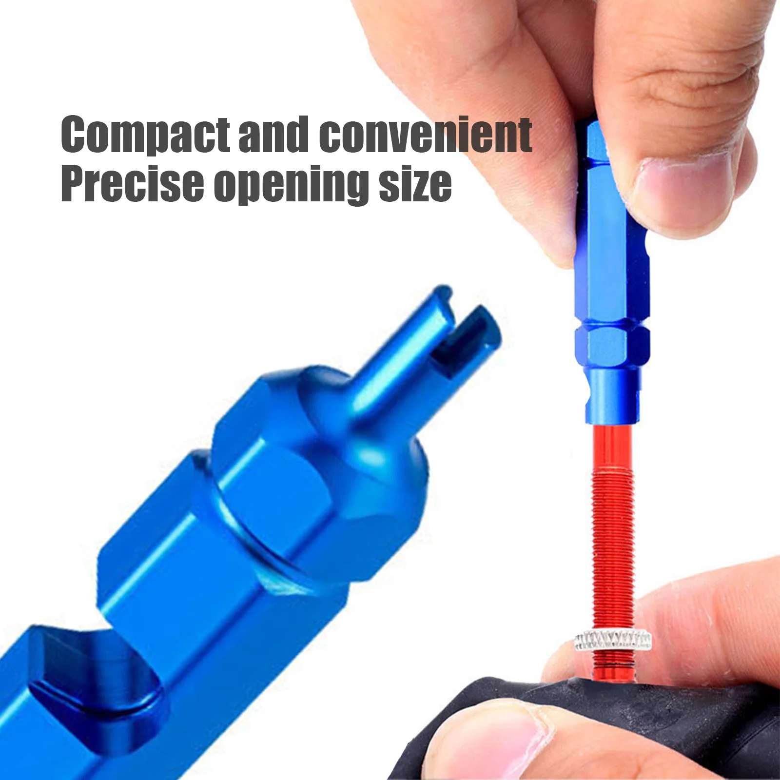 Bicycle Multifunctional Valve Repair Tool Road Bike Aluminum Alloy Schrader/Presta Nozzles Tube Core Wrench Removal Tool