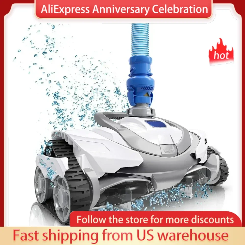 Suction-Side Automatic Pool Cleaner for All In-Ground Pool Surfaces, Smart Navigation, Energy Efficient, for Easy Debris Removal